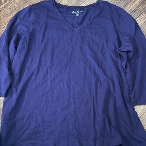 Eddie Bauer 3/4 sleeve v neck